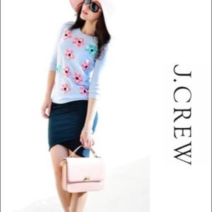 COPY - J. Crew Floral Merino Crew Sweater